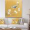 Designart - Gold Bird on Blossoms II - Farmhouse Canvas Artwork